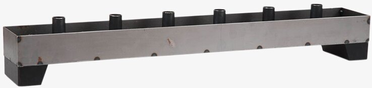 Bild av elegant svart smidesljusstake för sex ljus