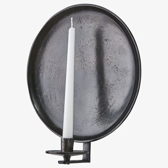 Bild av elegant mörkbrun väggljushållare i patinerad stil