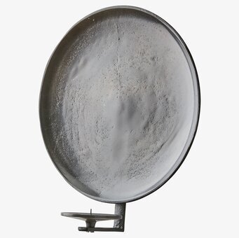 Bild av mörkbrun väggljushållare med konvex design