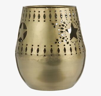 Lykta Guld Med Stjärnmönster från IB Laursen i elegant guld