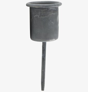 Foto av stilren och funktionell ljushållare i grått