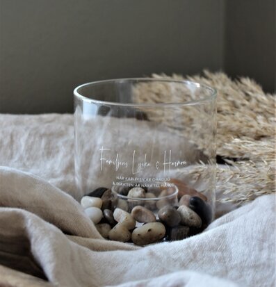 Ljuslykta Familjens Lycka Klarglas från Majas Cottage