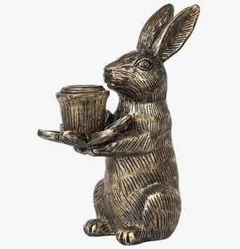 Bild av detaljrik ljusstake formad som en hare