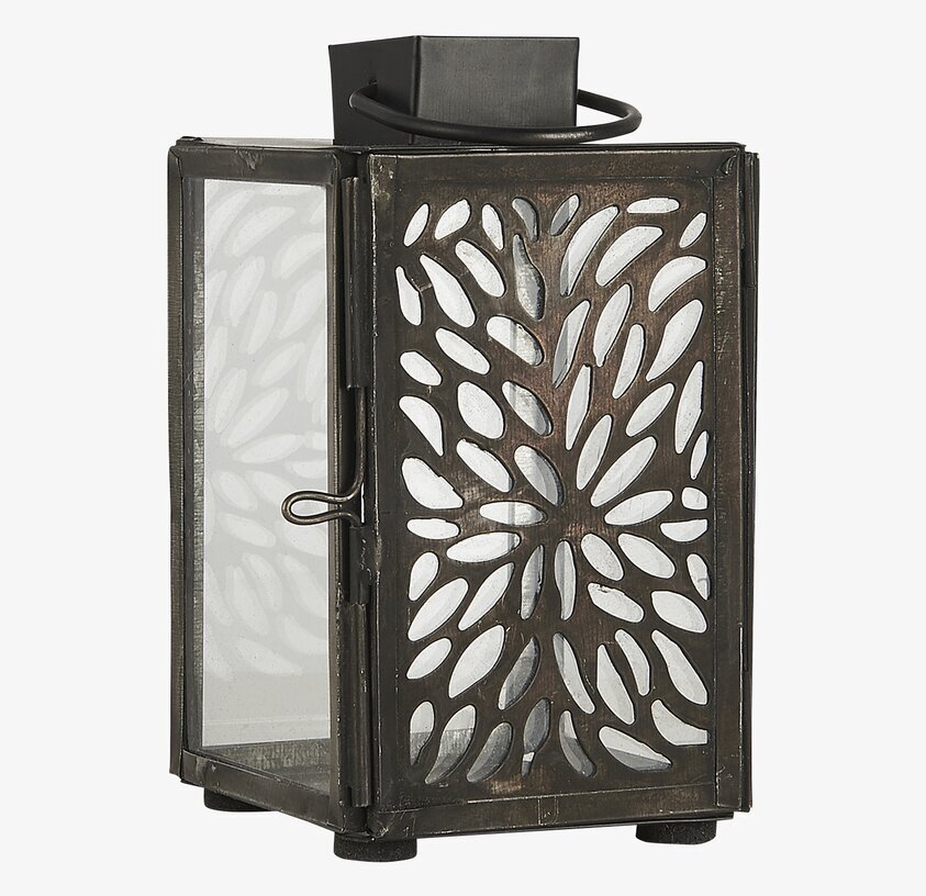 Ljuslykta Värmeljus Svart/Brun från IB Laursen med mönster