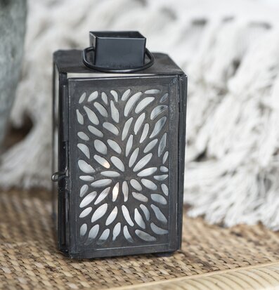 Ljuslykta Värmeljus Svart/Brun från IB Laursen på korgyta