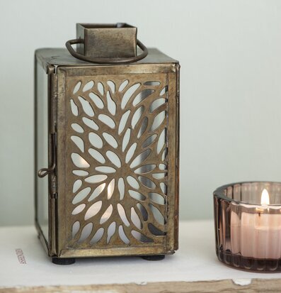 Ljuslykta Värmeljus Guld från IB Laursen i antik stil