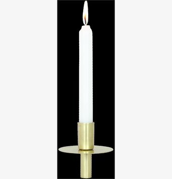 Bild av stilren ljushållare i mässing för flaskor