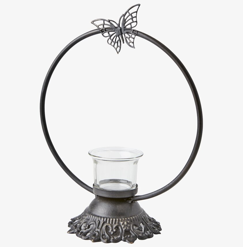 Värmeljushållare Fjäril från Affari med glas och fjäril