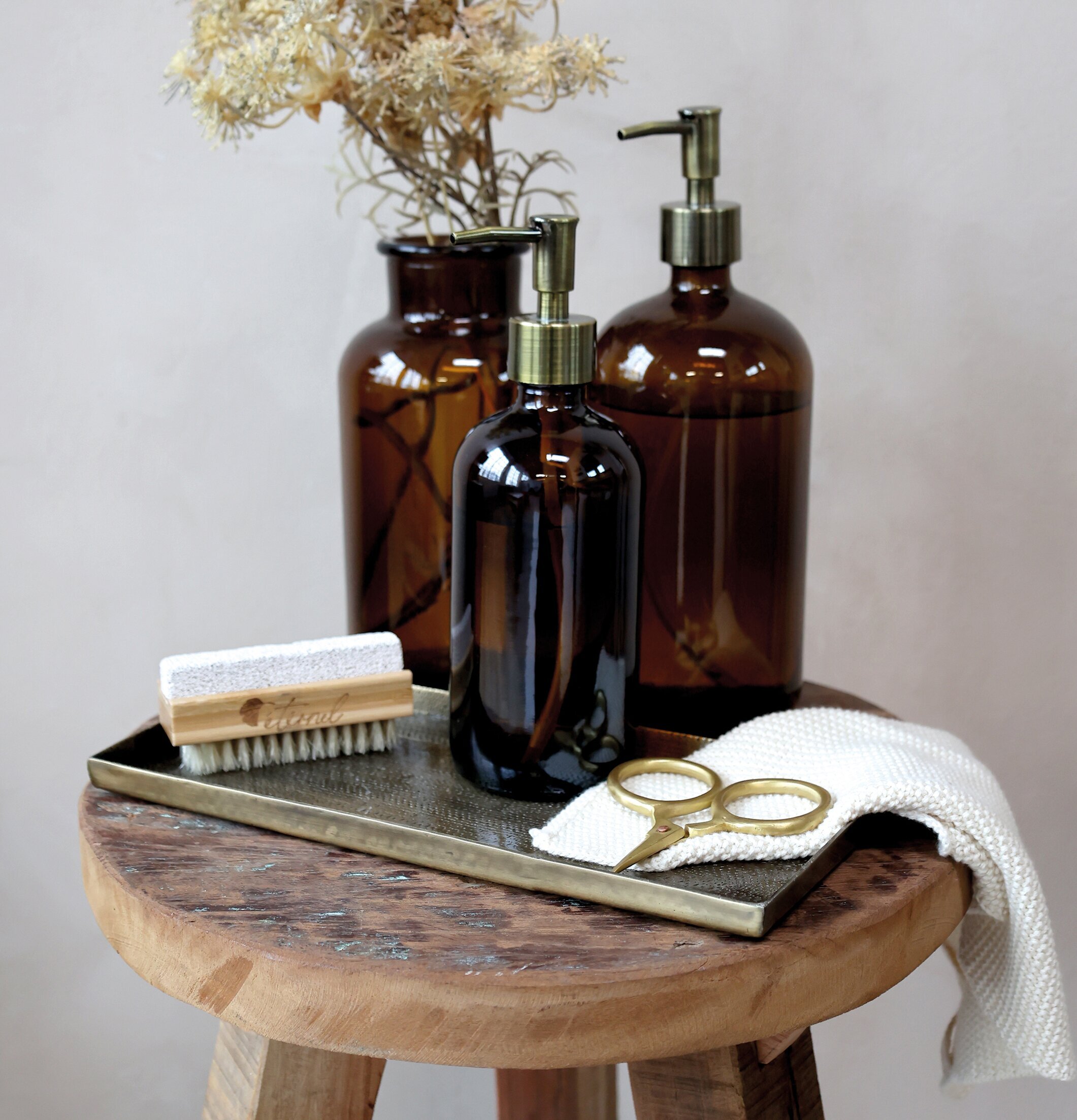 Fat Set/2 Antik Mässing från Chic Antique med rustik stil