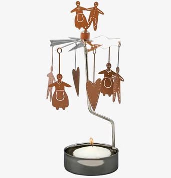 Bild av en fascinerande ljuslykta med pepparkaksfigurer