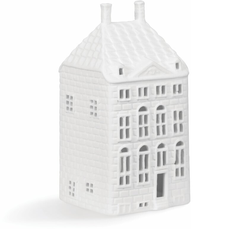 Ljuslykta Rembrandt House från K Amsterdam i vitt porslin