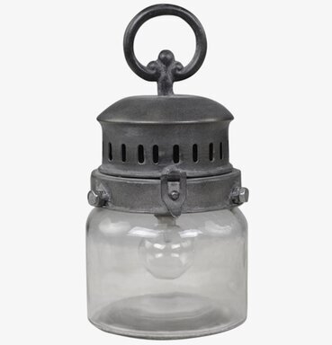 Fransk Lanterna LED Antikgrå från Chic Antique i rustik stil