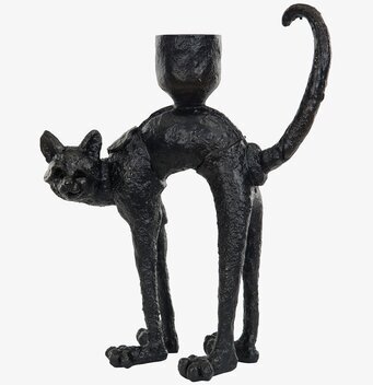 Bild av unik ljusstake formad som en stiliserad katt