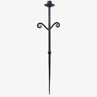 Bild av stilren svart väggljusstake i metallfinish