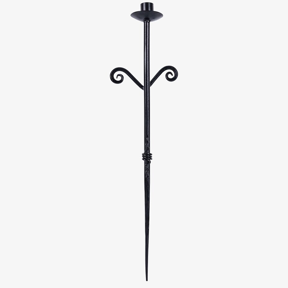 Bild av stilren svart väggljusstake i metallfinish