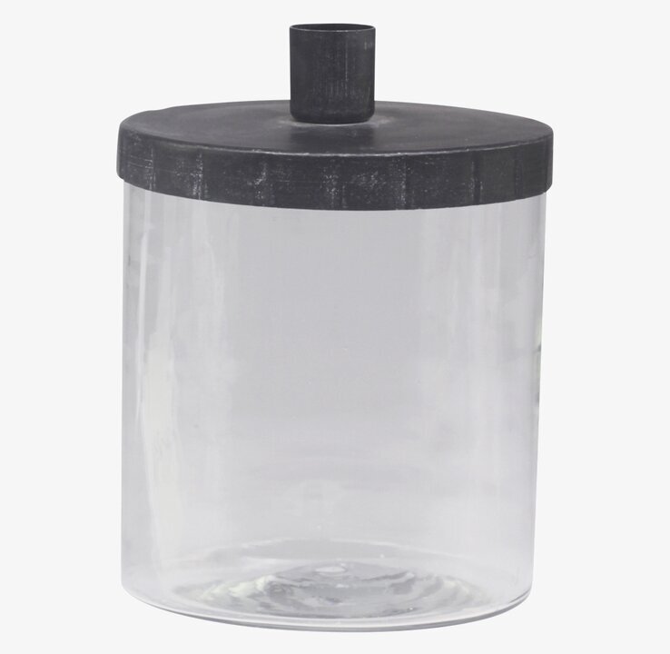 Ljusstake M. Förvaring från Chic Antique i klart glas