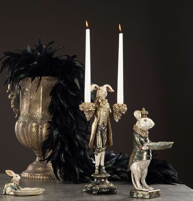 Bild av fantasifulla ljusstakar med kaninmotiv