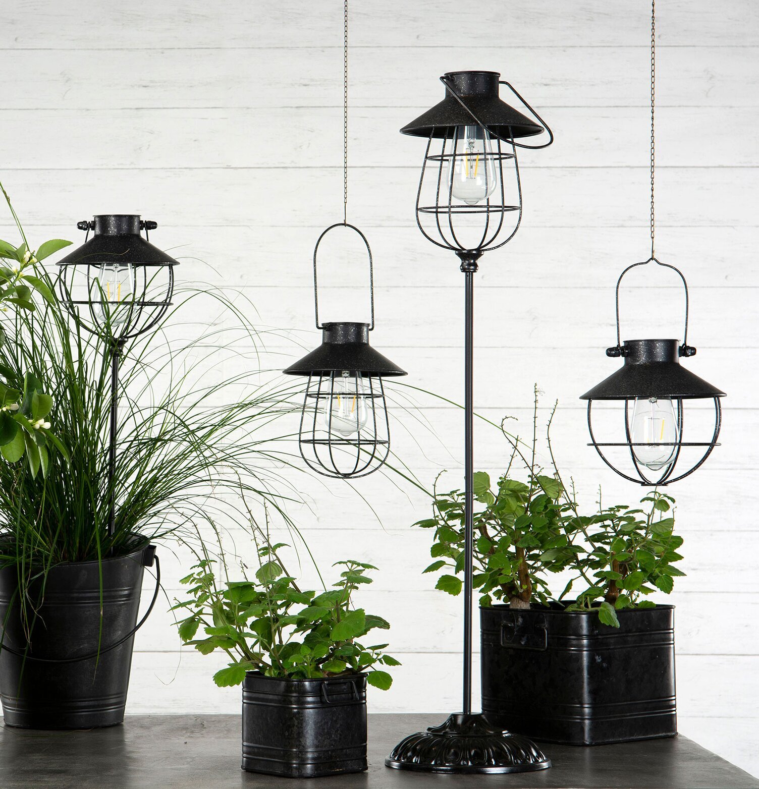 Bild av stilrena solcellsdrivna LED-ljuslyktor