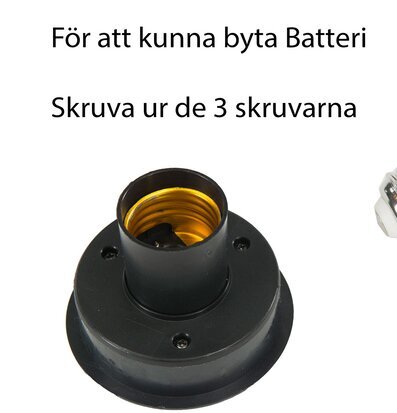 Bild av solcellsdriven LED-lampa med instruktioner