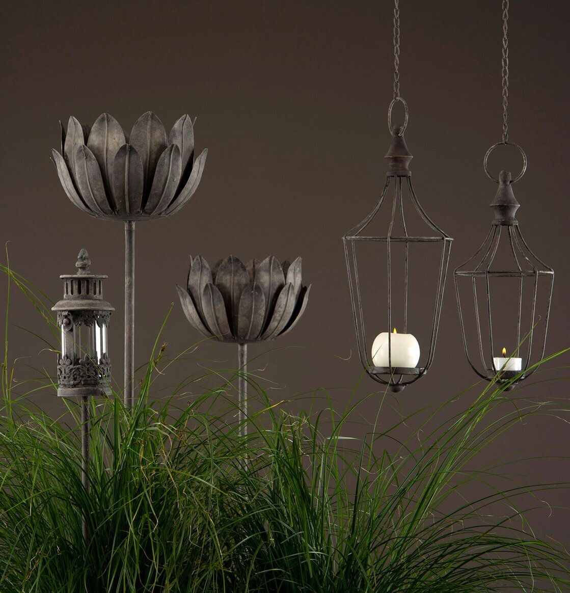 Ljushållare Inkl Kedja Grå 13x30 Cm från A Lot Decoration