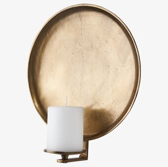 Bild av elegant mässingsväggljushållare för hemmet