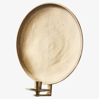 Bild av elegant mässing väggljushållare med patina