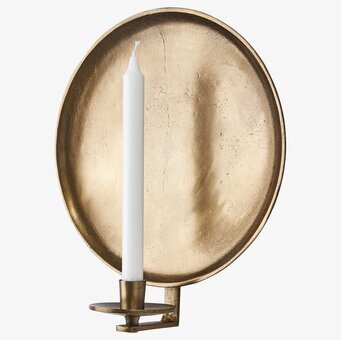 Bild av elegant mässingsväggljushållare med ljus