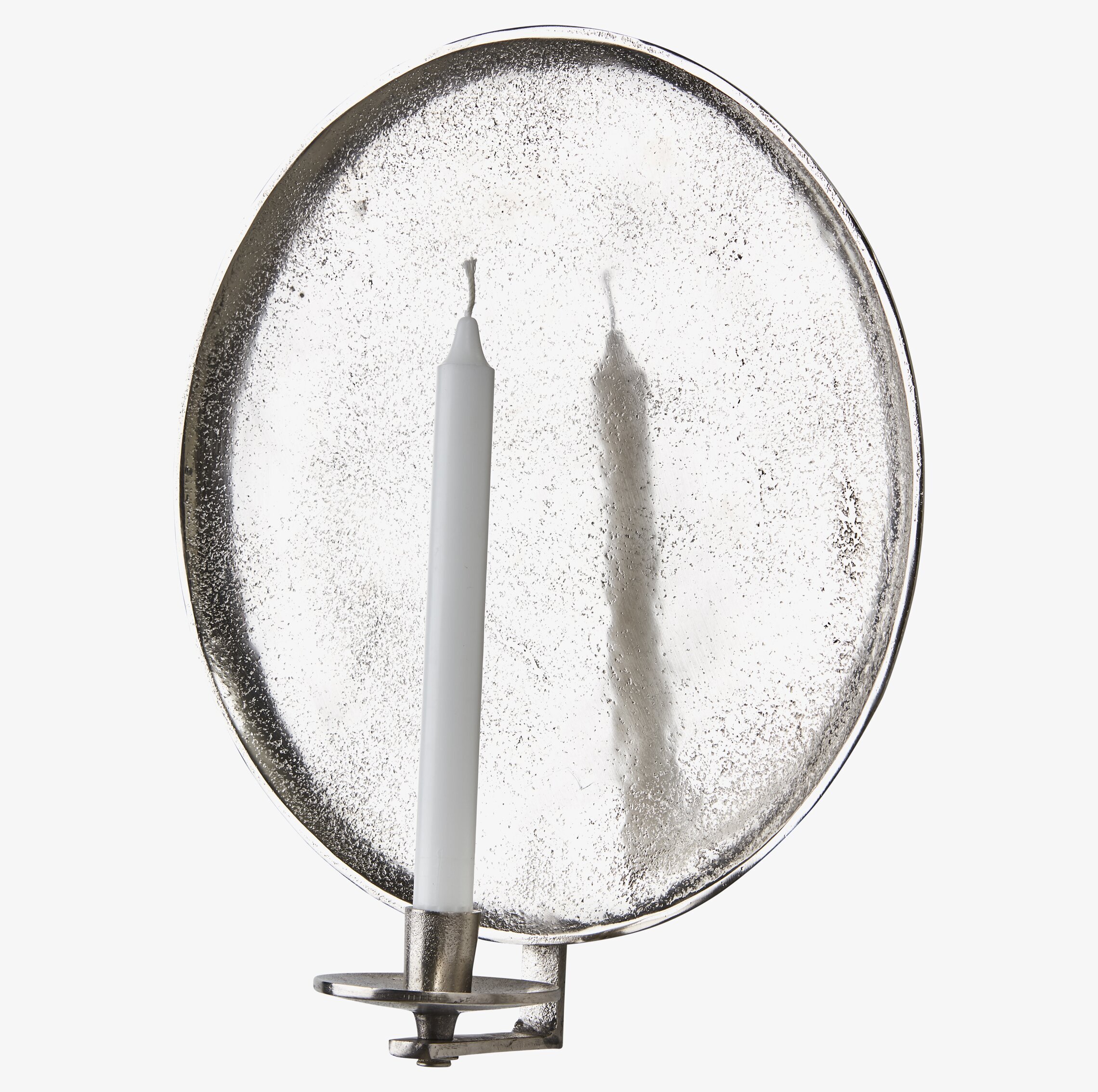 Bild av elegant väggljushållare i nickel med ljus