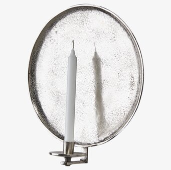 Bild av elegant väggljushållare i nickel med ljus