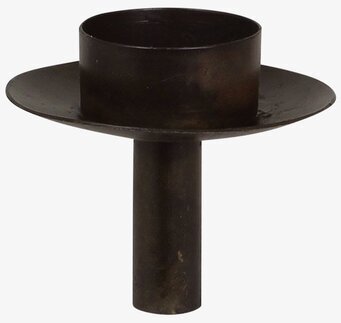 Bild av antikbrun värmeljushållare med rustik stil