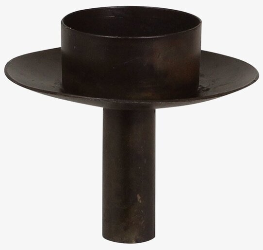 Bild av antikbrun värmeljushållare med rustik stil