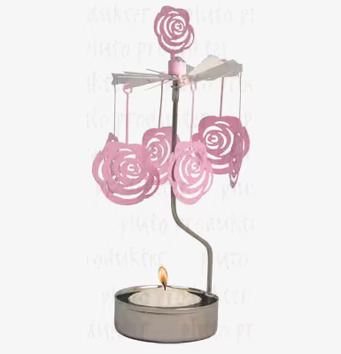 Bild av stilfullt änglaspel med roterande rosdekorationer