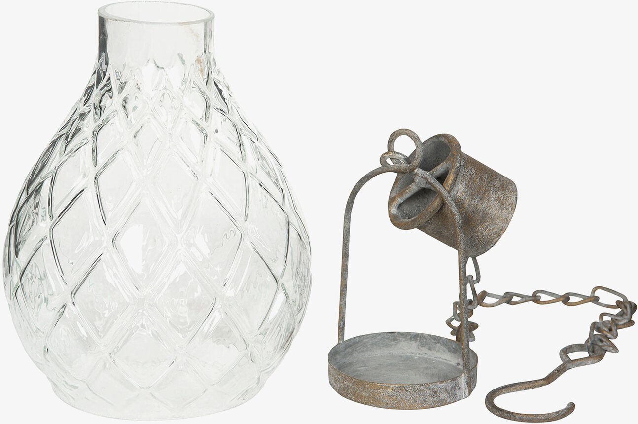 Glaslykta Lyric Kedja från A Lot Decoration med rutmönster