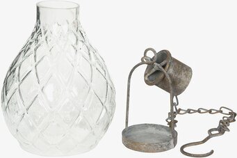 Glaslykta Lyric Kedja från A Lot Decoration med rutmönster