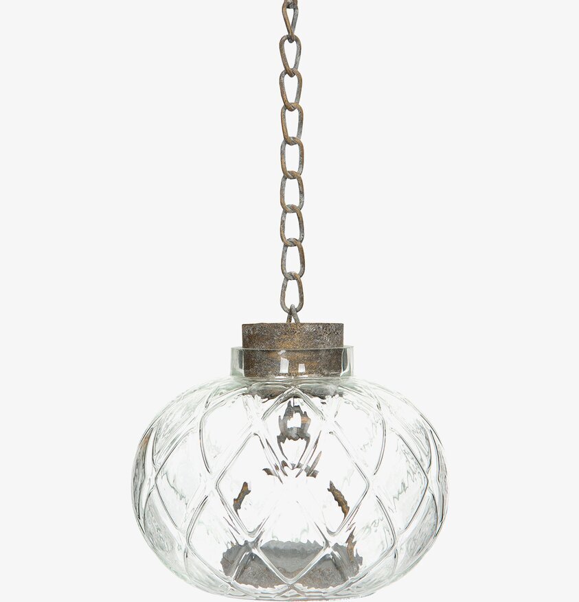 Glaslykta Luna Kedja från A Lot Decoration på vit bakgrund