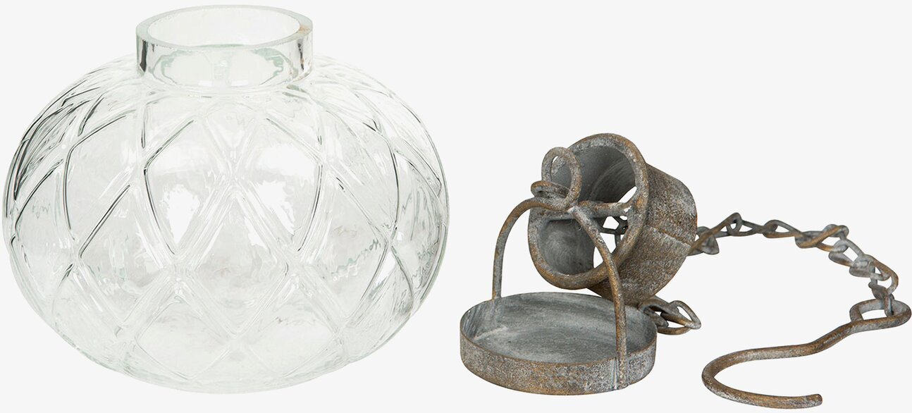 Glaslykta Luna Kedja från A Lot Decoration med järnkedja