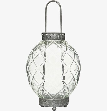 Glaslykta Haley från A Lot Decoration med diamantmönster