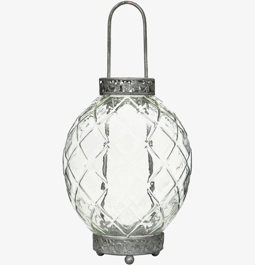 Glaslykta Haley från A Lot Decoration med diamantmönster