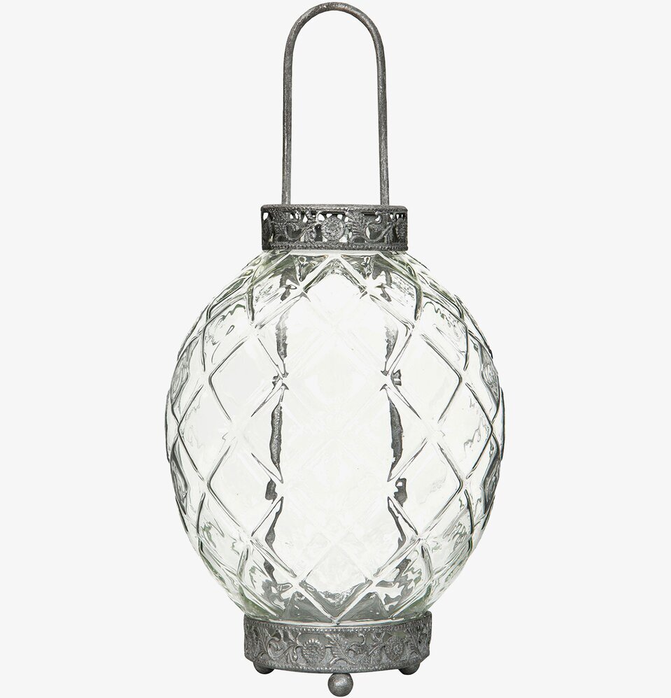 Glaslykta Haley från A Lot Decoration med diamantmönster