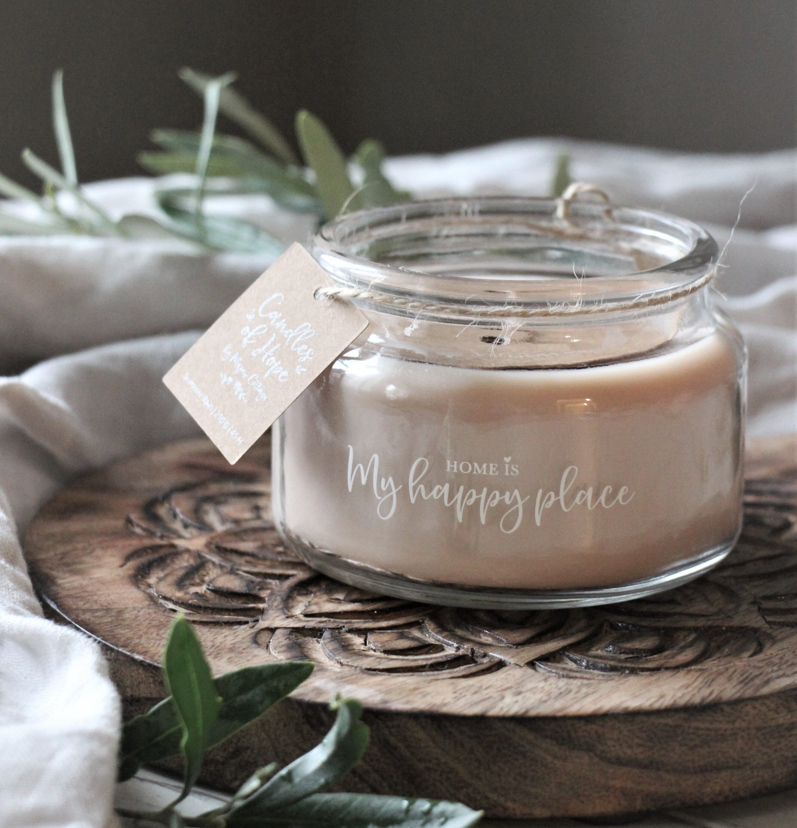 Doftljus - Home Is My Happy Place från Majas Cottage