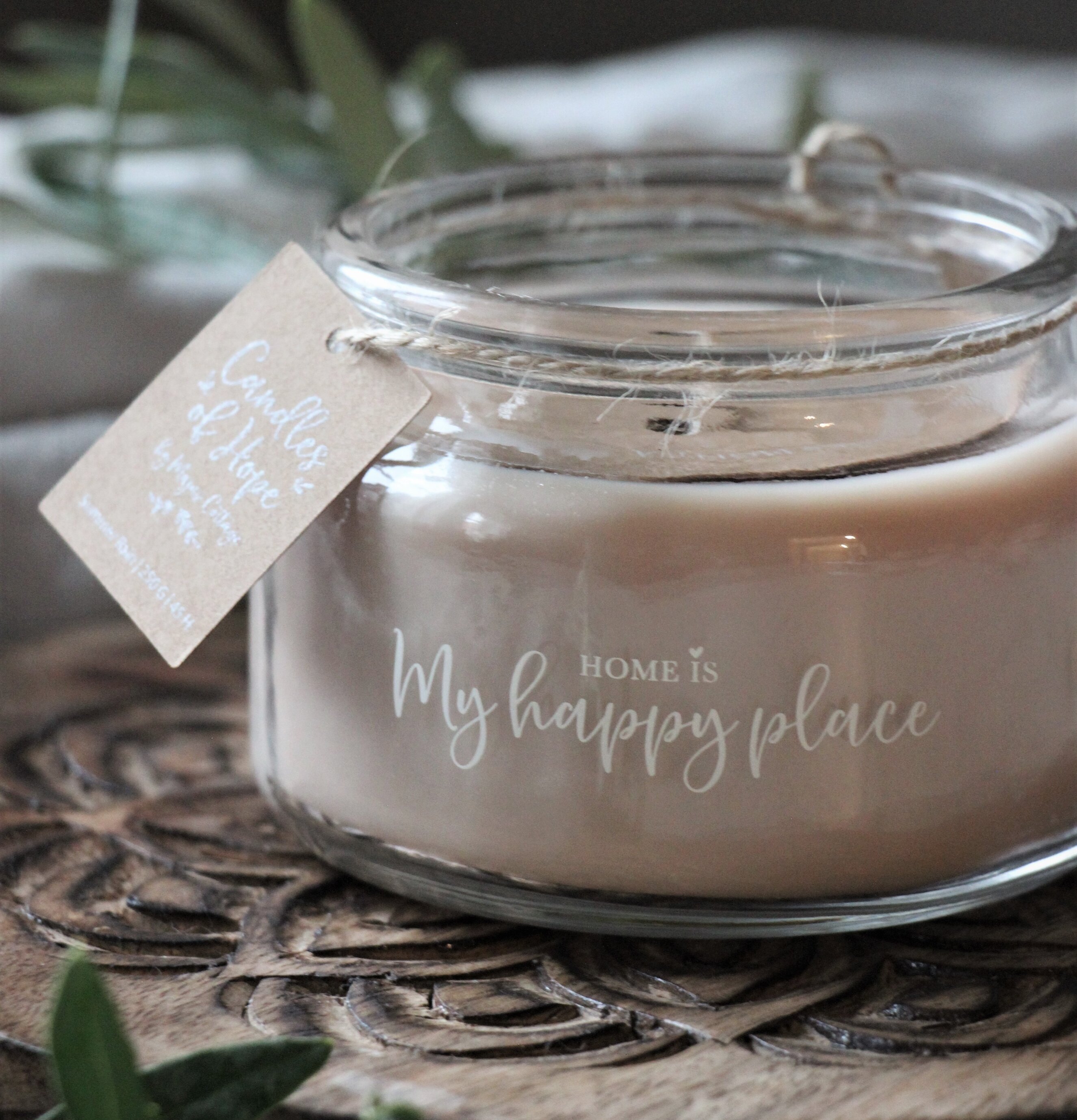 Doftljus - Home Is My Happy Place från Majas Cottage