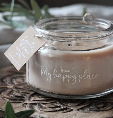 Bild av doftljus med hemtrevlig och harmonisk känsla