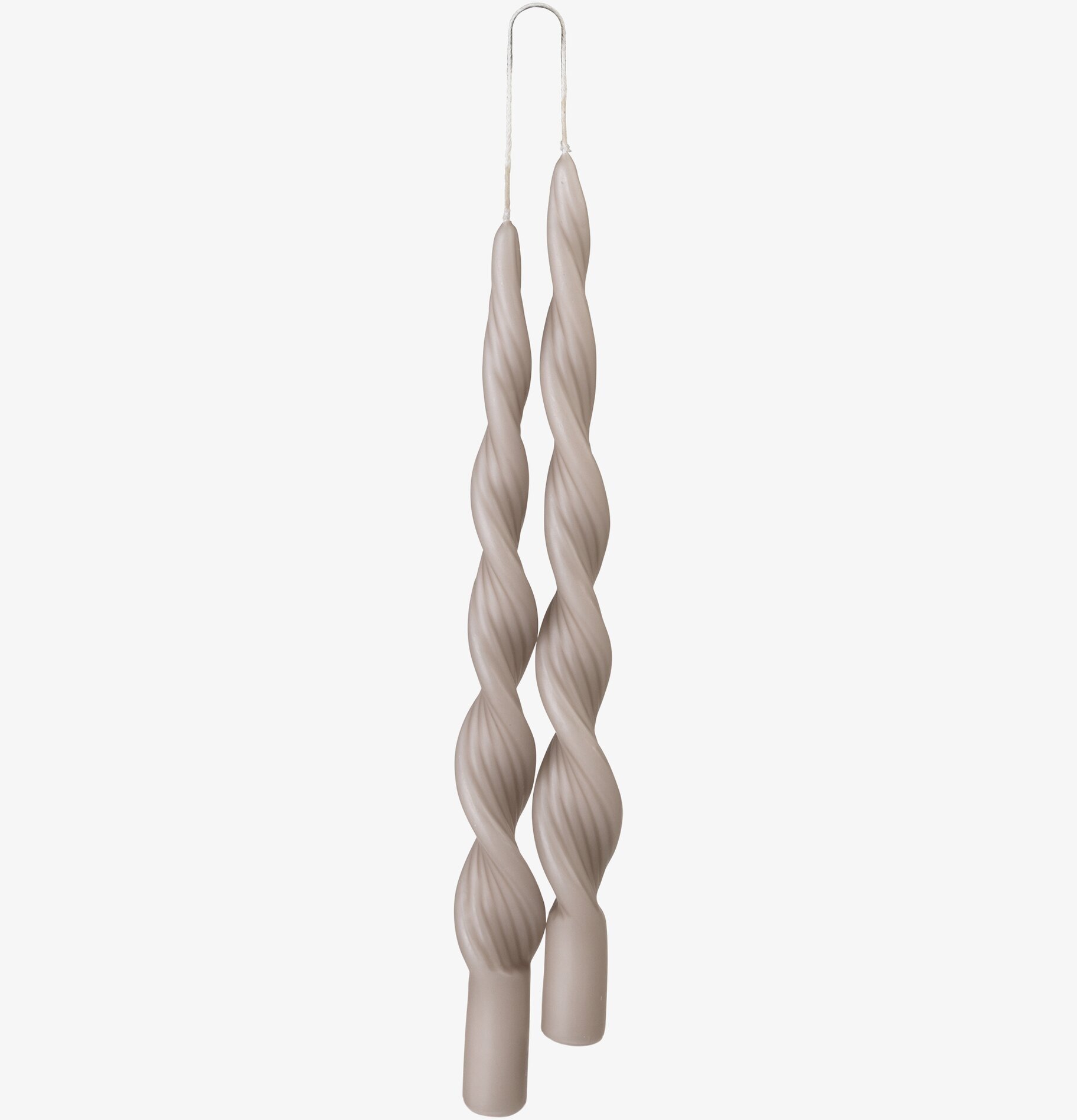 Twisted candle - VINTAGE ROSE från Bahne, elegant tvinnat ljus