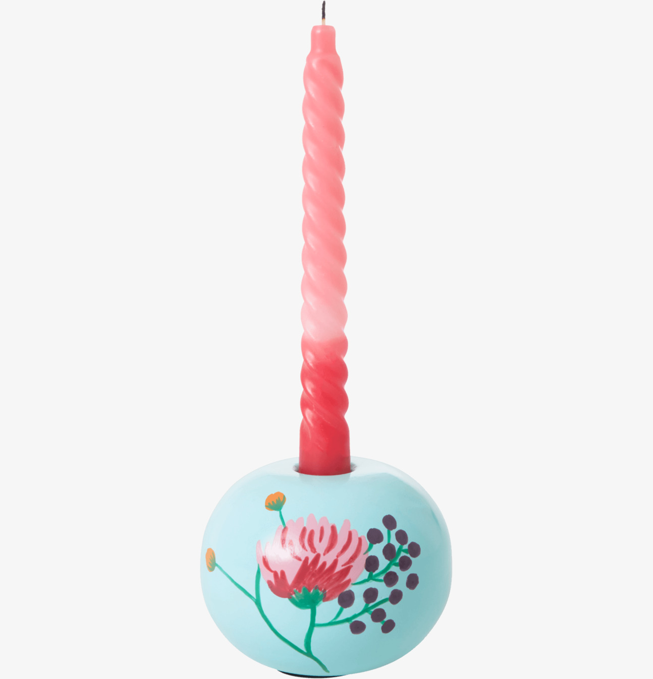 Ljushållare Mint Small från Rice med handmålade blommotiv