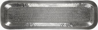 Bild av rektangulär bricka med antiksilverfinish