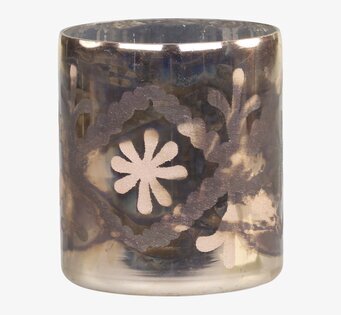 Ljuslykta Hurricane Small Antique Mocca från Chic Antique