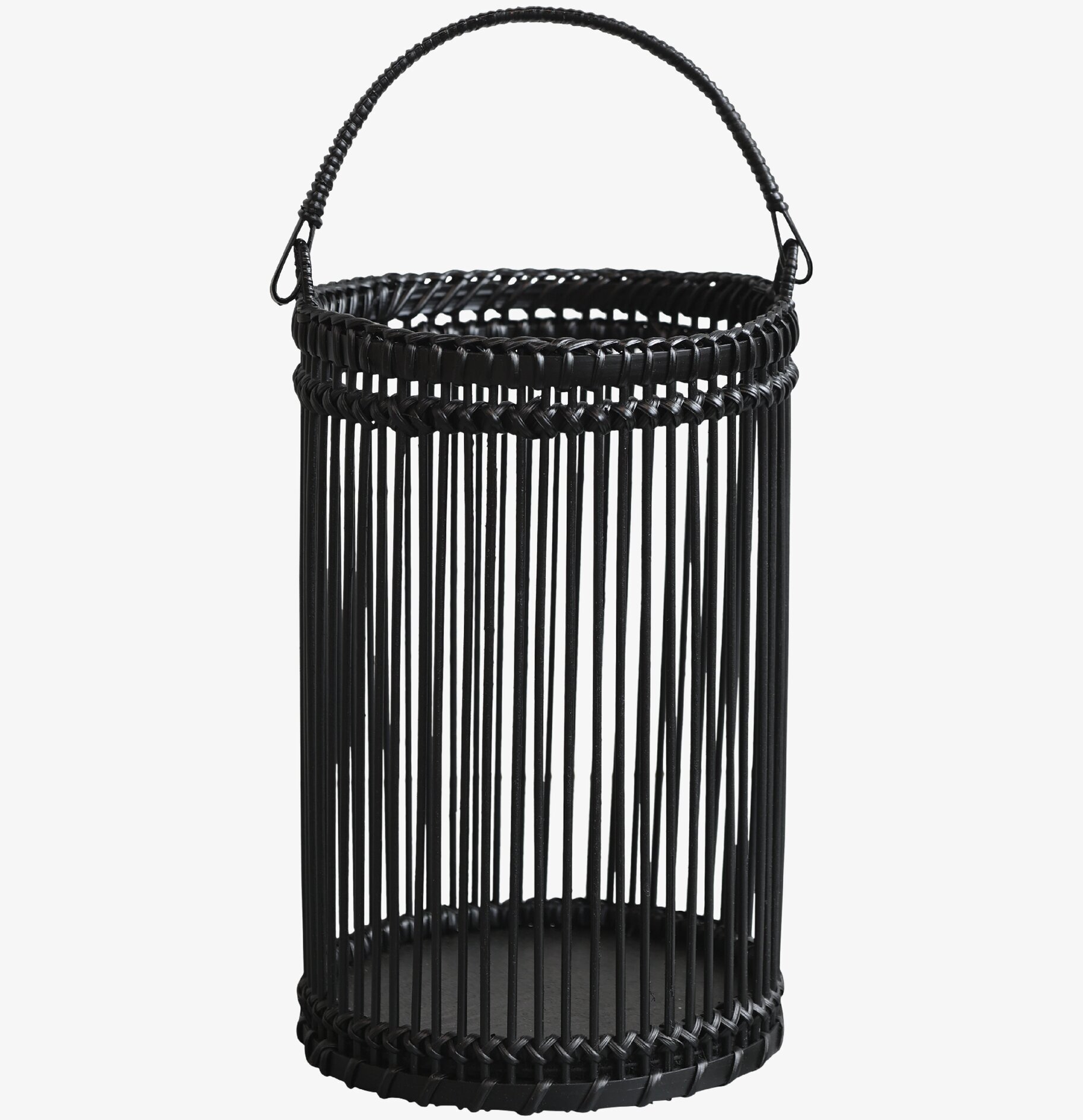 Lanterna Bambu Small från Chic Antique, svart flätad bambu