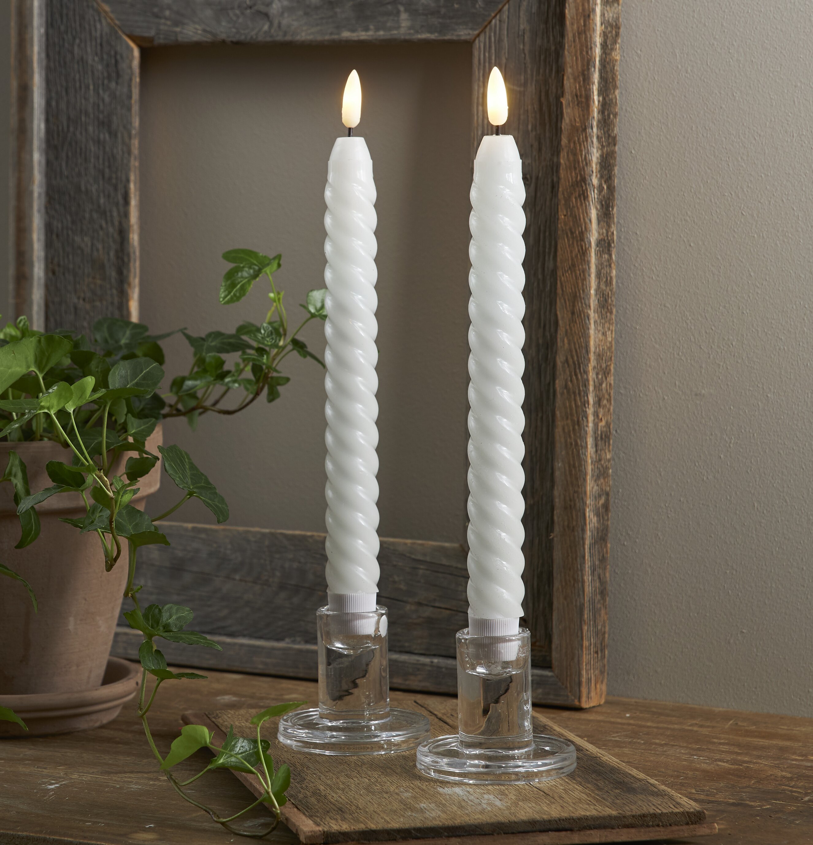 Bild av LED-ljus i rustik och elegant heminredning