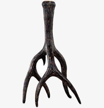 Bild av mörkbrun ljusstake med unik estetisk design