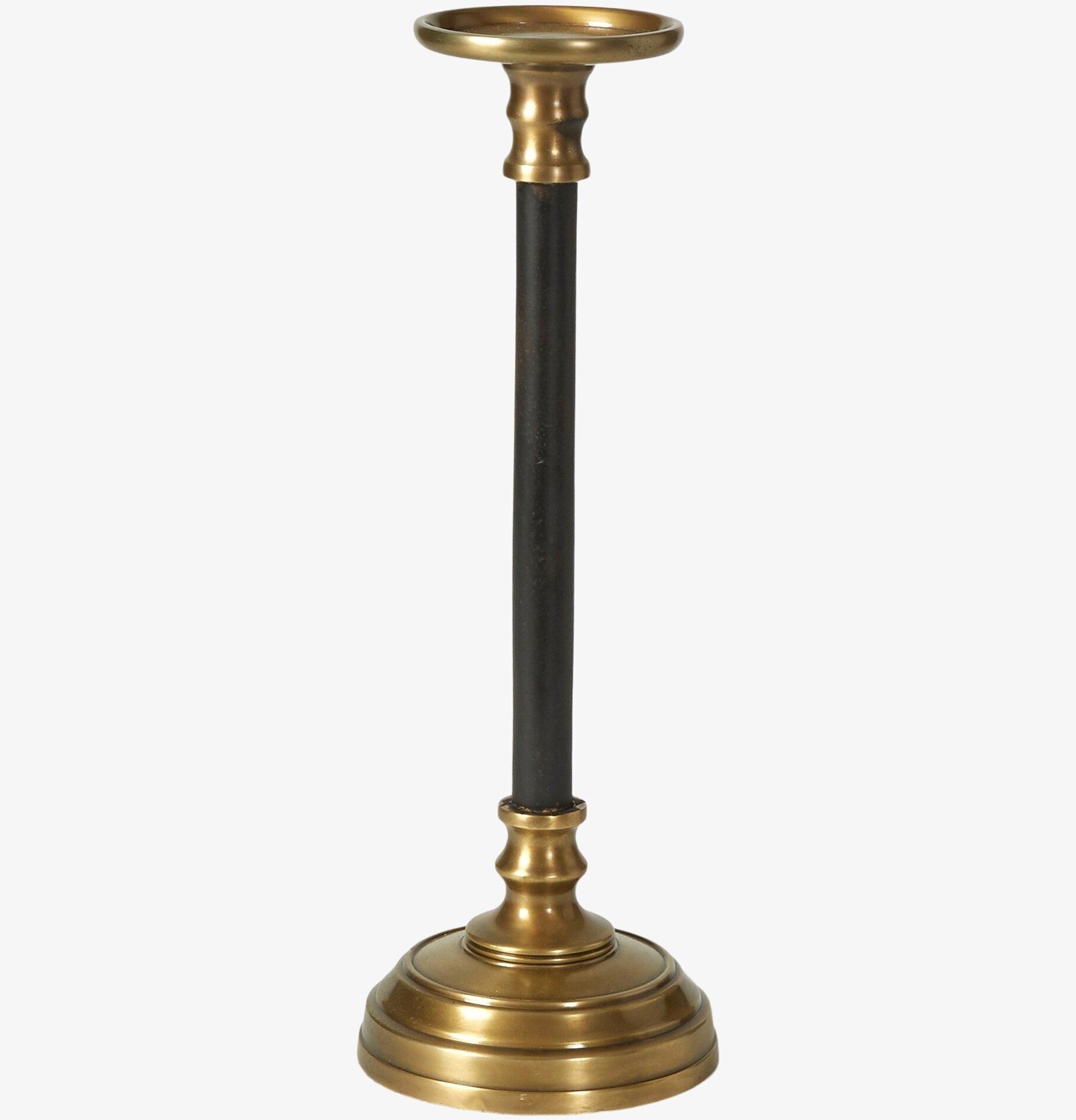 Foto av elegant ljusstake i guld och svart design